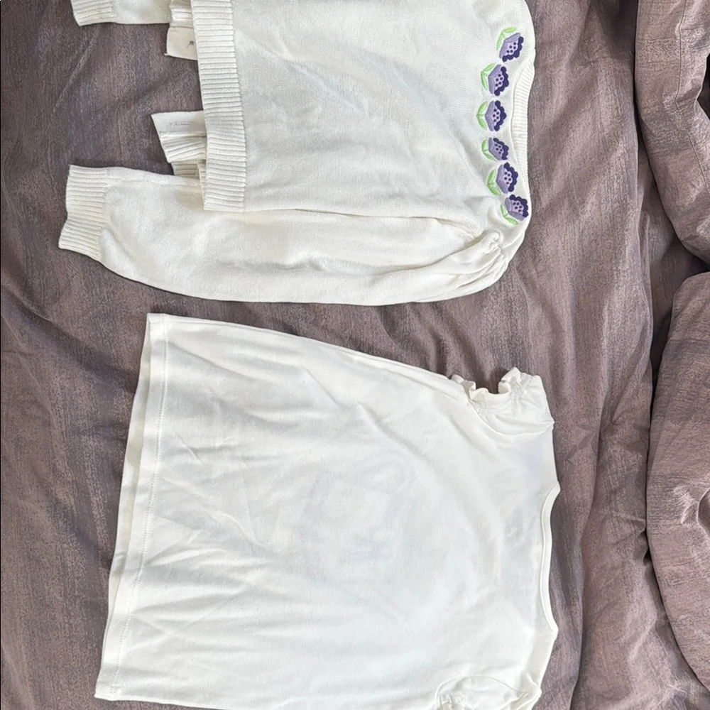 Gymboree White and Purple Kids Cardigan and Shirt Set Size 7 Excellent condition - Picture 5 of 7